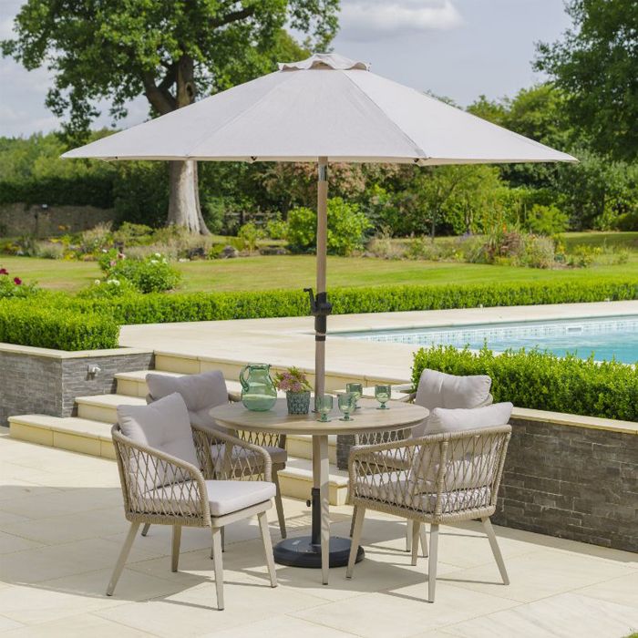 2 seater garden set with parasol